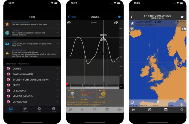 Tideplanner Screens